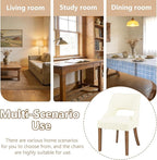ClinQ Wooden Dining Chairs Set of 2, Modern Fabric Upholstered Kitchen Chairs Dining Chair, Mid Century Modern Chair for Kitchen Dining Room, Farmhouse Kitchen Chairs, Beige-Walnut Legs