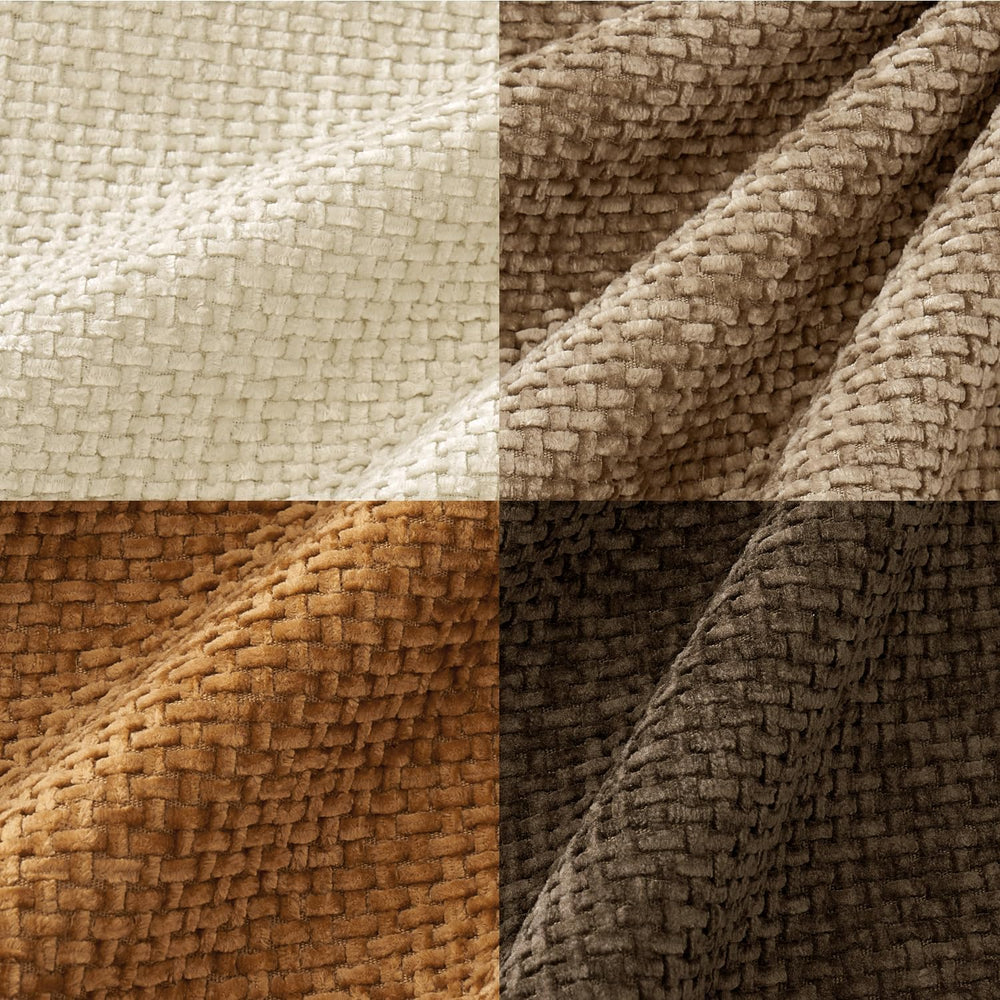 MIULEE Soft Decorative Chenille Fall Pillow Covers Brown 18x18 Pack of 4