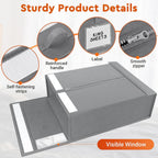 2 Pack Bed Sheet Closet Organizers and Storage,Sturdy Foldable Storage Containers with Window and Label,Storage and Organization for Bedding Sheets,Duvet Covers,Blankets (Grey)