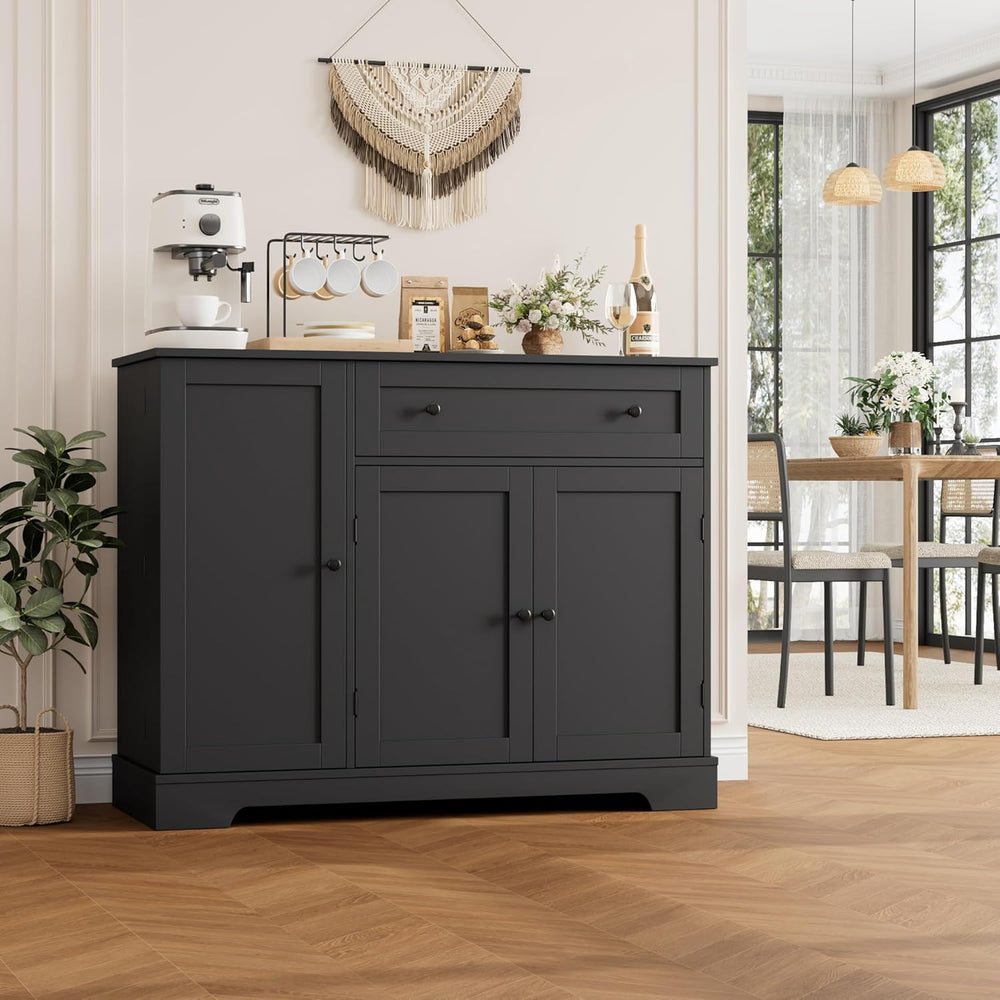 HOSTACK Buffet Cabinet with Storage, Modern Sideboard Buffet with Doors, Wood...