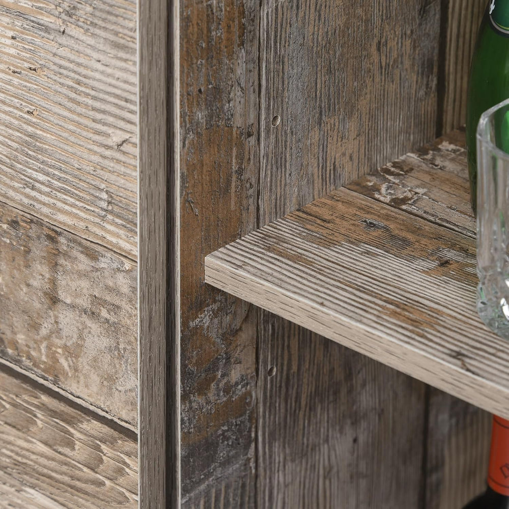 Freestanding Rustic Kitchen Buffet Cabinet, Pantry Storage Cabinet with Slidi...