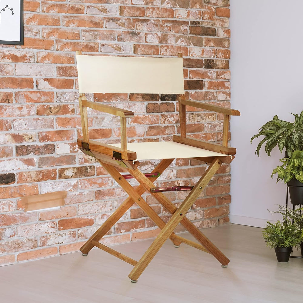 18" Director's Chair Natural Frame-Natural/Wheat Canvas