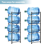 SEHERTIWY 5 Gallon Water Cooler Jug Rack, 4 Tier Detachable Water Bottle Storage Rack, Heavy Duty Water Bottle Organization for Home, Office