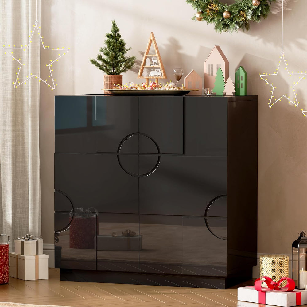 LVSOMT Sideboard Buffet Cabinet with Storage, Modern Accent Cabinet with Door...