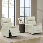 Leather Recliner Chair for Adults Wall Hugger RV Recliner with USB Charging Ports Electric Power Reclining Sofa for Living Room Home Theater Seating Bedroom