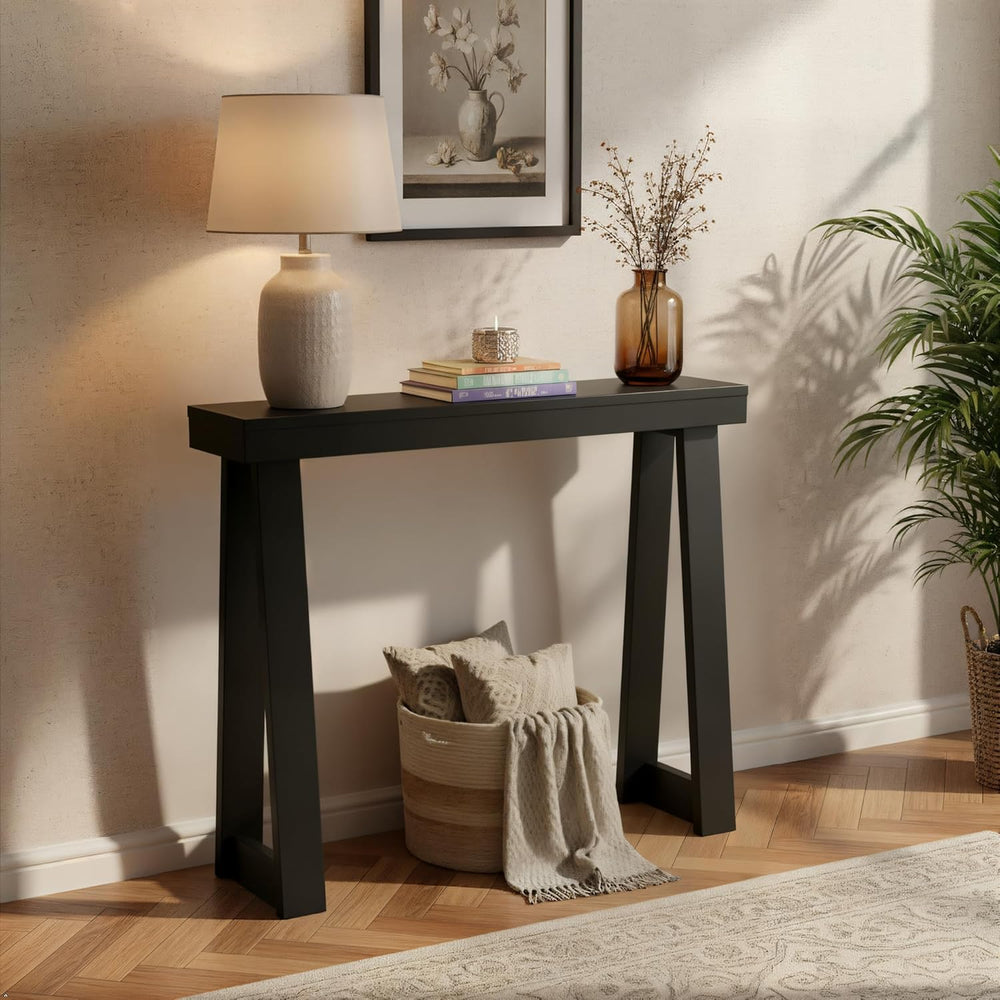 Plank+Beam Classic Console Table, 36 Inch, Black