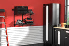 ClosetMaid MaxLoad Heavy Duty Wall Shelf Kit for Garage, 2 Shelves, Adjustable ShelfTrack Wire Shelving, Black Finish