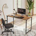 Cubiker Computer Desk, 32 inch Small Home Office Desk for Small Spaces, Modern Simple Style for Home, Office, Brown