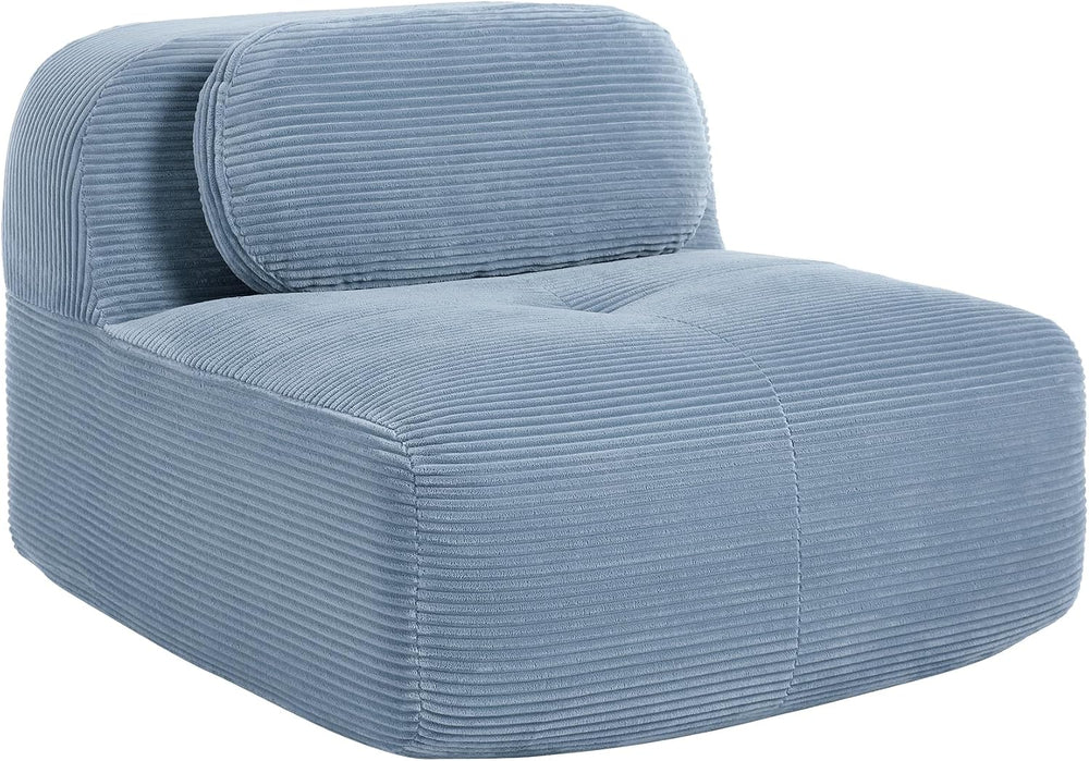 SoarFlash Sectional Middle Position Sofa, Blue | Modern Lounge Couch with Dee...