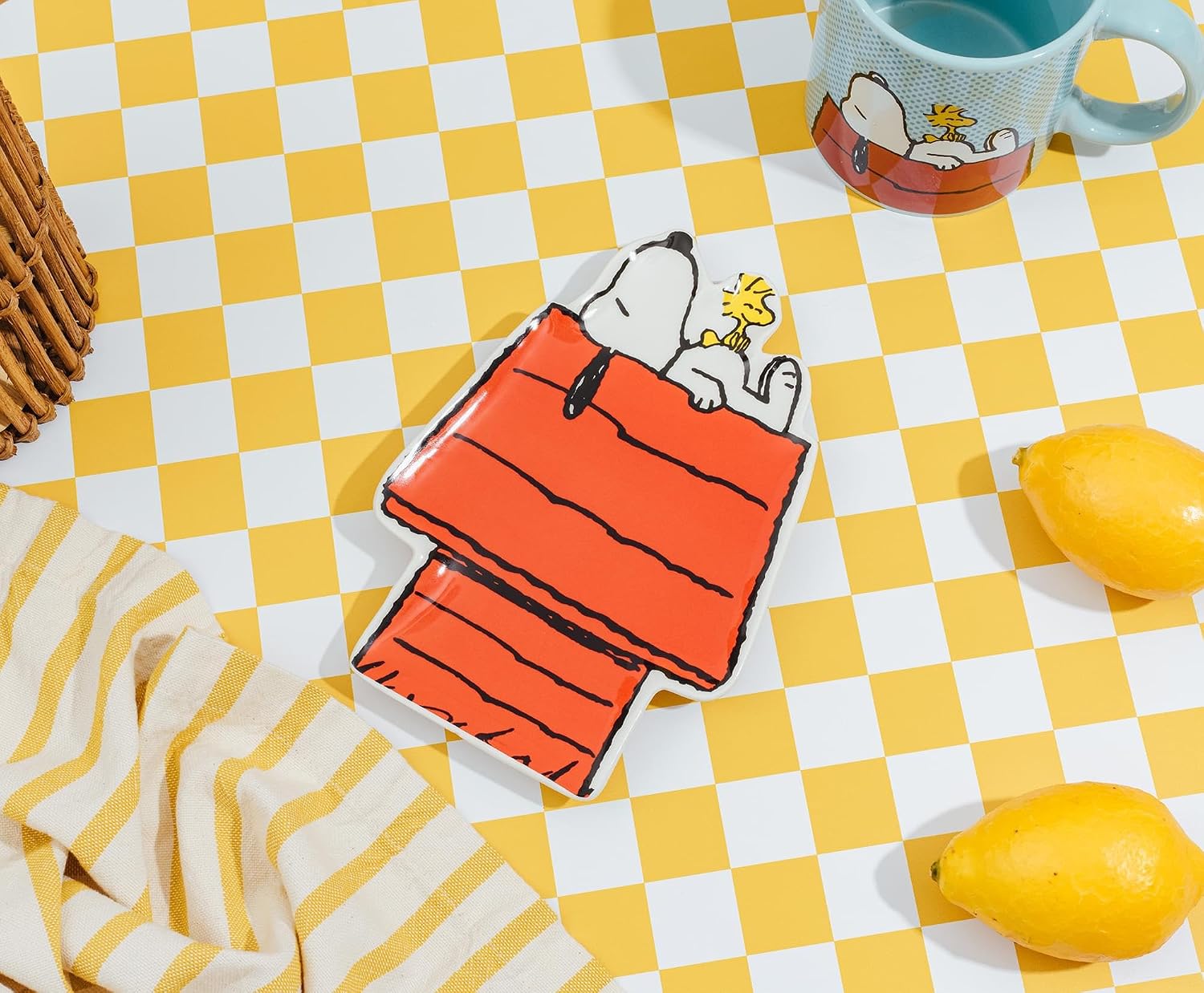 Peanuts Snoopy and Woodstock Sculpted Ceramic Trinket Tray | Storage Dish Organizer for Jewelry, Accessories, Keys