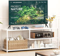 Function Home TV Stand for TVs up to 55 Inch, 3 Tier Entertainment Center, Media Console with Open Storage Shelves for Living Room Bedroom, 47” Modern TV Table with Wood Top White Metal Legs