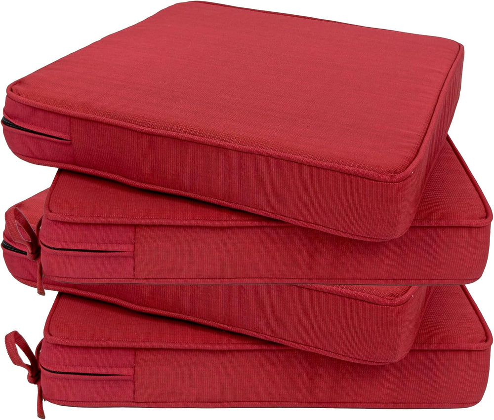 Outdoor Chair Cushions Set of 4,19x19x3 Inch Square Patio Chair Cushions,Wate...