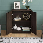 Henn&Hart 28" Wide Rectangular Accent Cabinet in Alder Brown, for Home, Living Room, Bedroom, Entertainment Room, Office