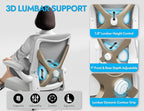 Ergonomic Office Chair with Lumbar Support - Adjustable Computer Desk Chairs for Home Office, Gaming, and Work - Comfortable and Supportive Desk Chairs for Adults(Grey Gold)