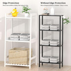 POXAKA 3 Tier Bamboo Bathroom Shelves, Ladder Shelf for Storage, Rustic Home Organizer, Space-Saving Design, Stylish Display Nightstand, Stylish Storage Solution for Home, Living Room, Kitchen