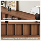 Mid Century Modern TV Stand with Storage,78.74" Wood TV Console Entertainment Center for Living Room,Walnut Media Console TV Cabinet Rectangular
