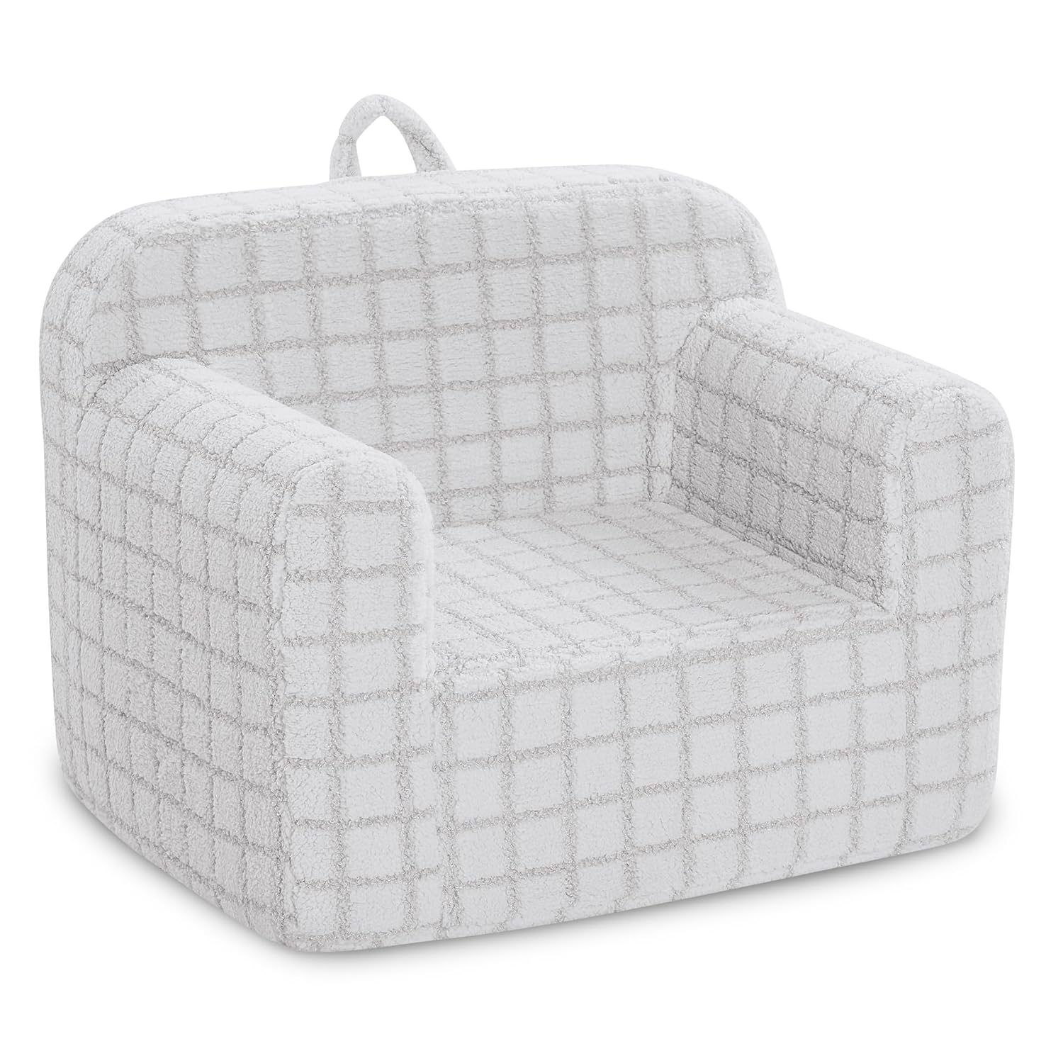 Delta Children Checkered Cozee Chair, Grey