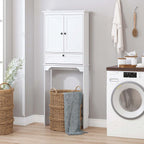 Spirich Over The Toilet Storage Cabinet, Bathroom Above Toilet Storage Cabinet with Doors and Adjustable Shelves, White