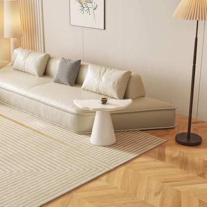 Miuuod Small Side Table,Cute Low Coffee Table, End-Table for Living Room,Sofa Side,Lovely Balcony Inside with Stable Support,Rounded Cornor Fish-Tail-Shape