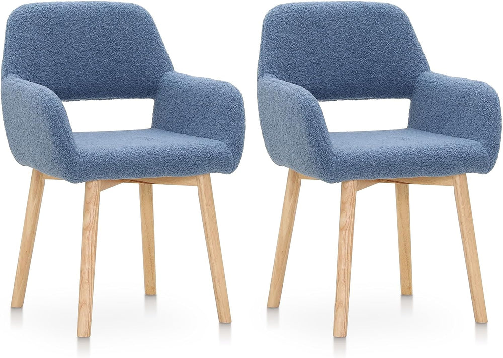 MAISON ARTS Mid Century Modern Dining Chairs with Arms Set of 2, Comfy Accent...