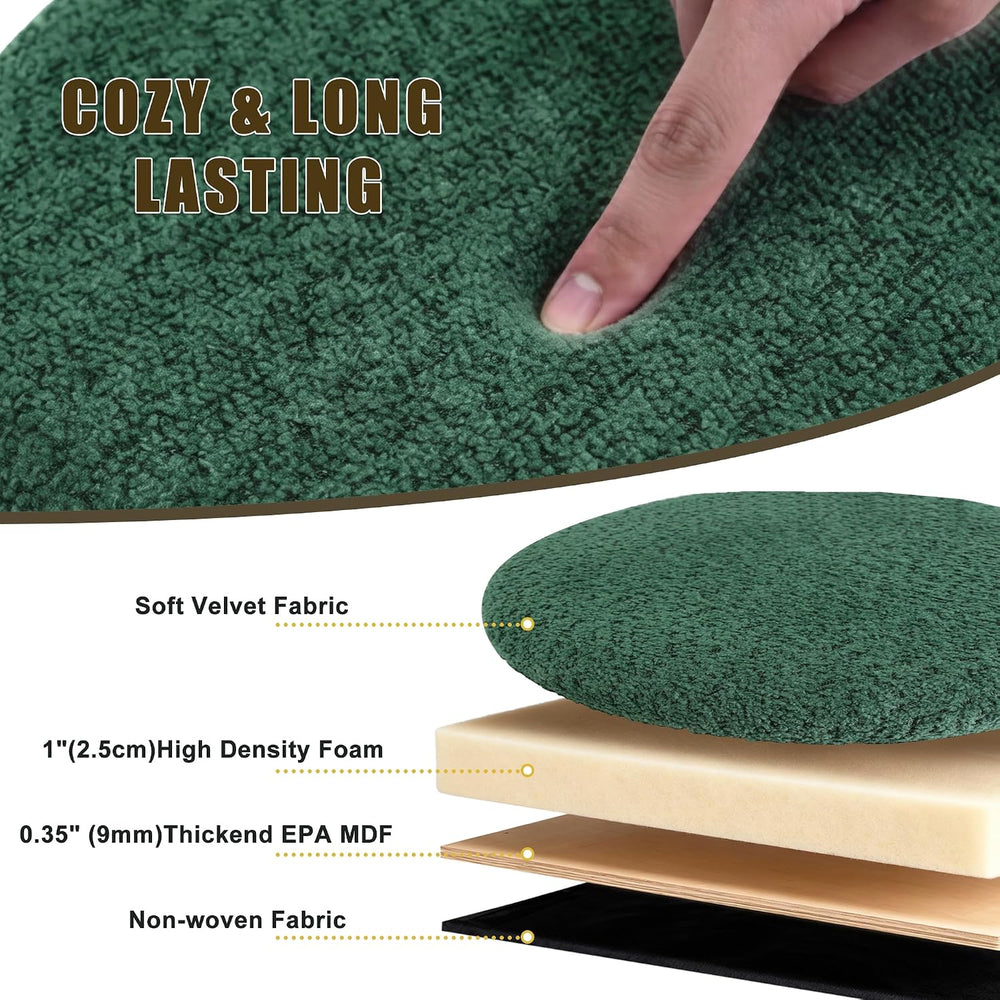 Round Ottoman with Storage,Soft Velvet Vanity Stool,Ottoman Coffee Table with...