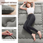 Japanese Floor Futon Mattress Twin Size, 25D High Density Support Foam, 4" Thicken Foldable Mattress Tatami Mat Sleeping Pad Suitable for Camping, Guest Room, Dark Grey 39"x 80"
