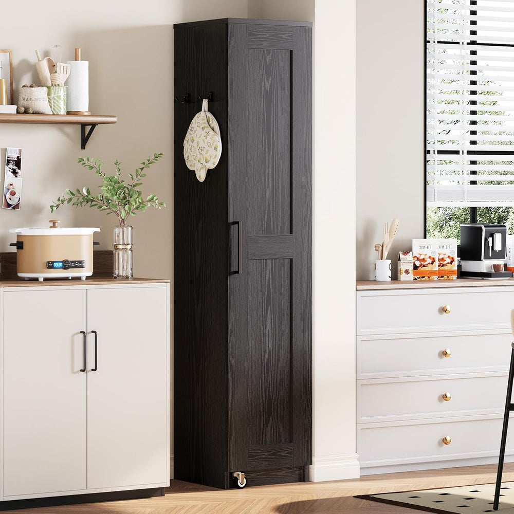 IRONCK Narrow Kitchen Pantry Storage Cabinet, 72" Slim Single Door with ...