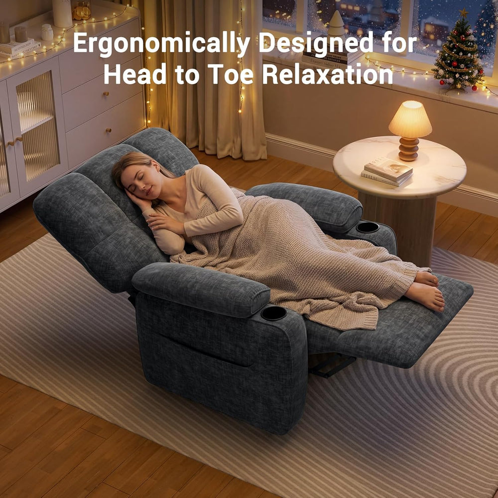 AMADA HOMEFURNISHING Power Recliner Chair for Adults, One-Touch Synchronized ...