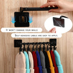 3 Pcs Beanie Holder Organizer for Door Knitted Hat Display Rack Wall Mounted Hat Storage with 30 Movable Clips Cap for Door Closet Wall Bedroom Entryway Storage
