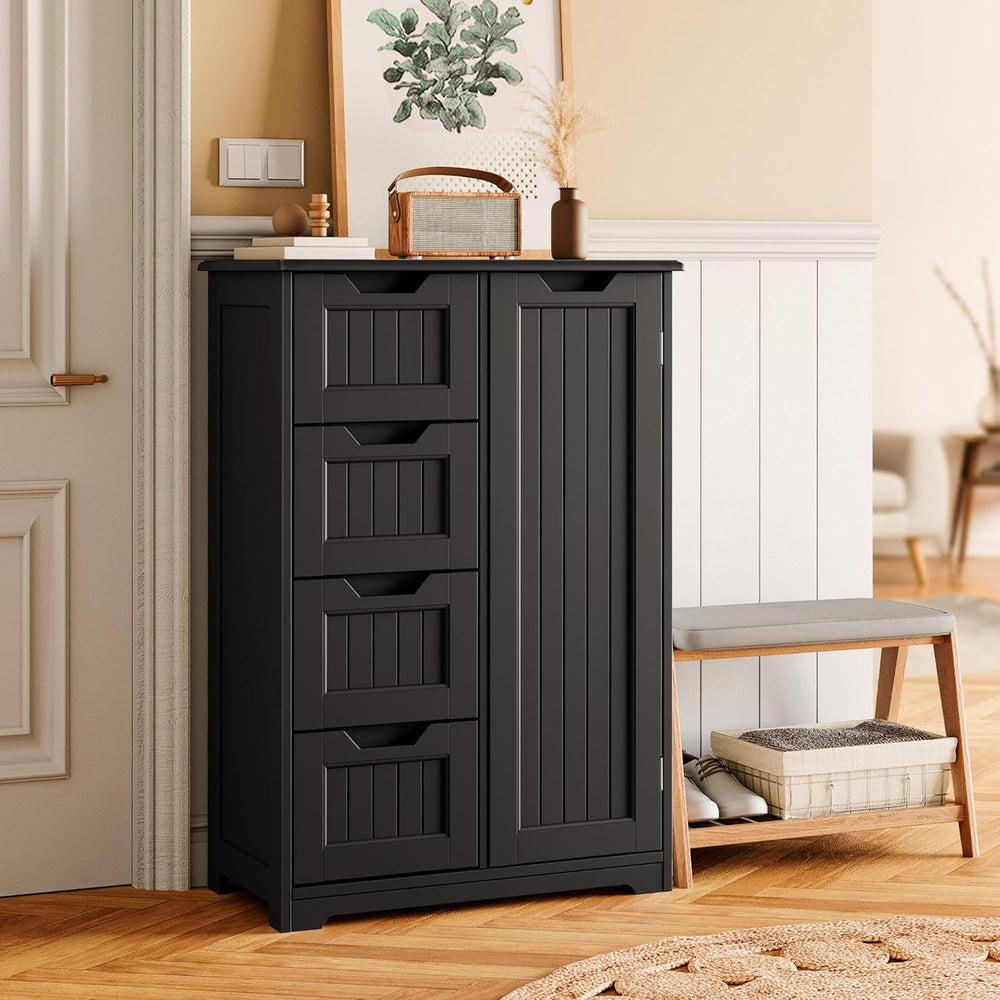 Gizoon Small Pantry Cabinet with Door and Shelves, 33'' Kitchen Pantr...