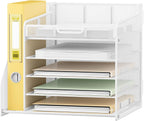 Lavatino Desk Organizer with File Holder-White