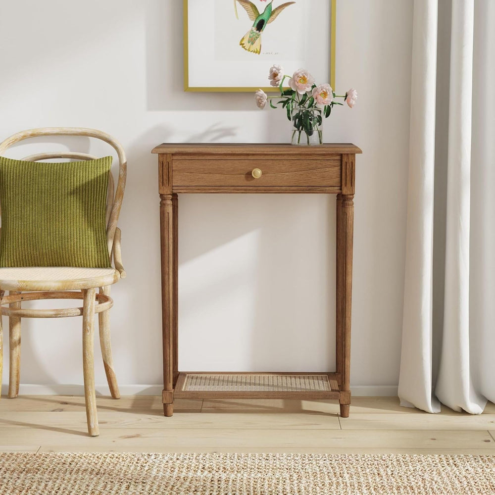 East at Main Lenora Console Table – 23.75” Narrow Entryway Table with Storage...