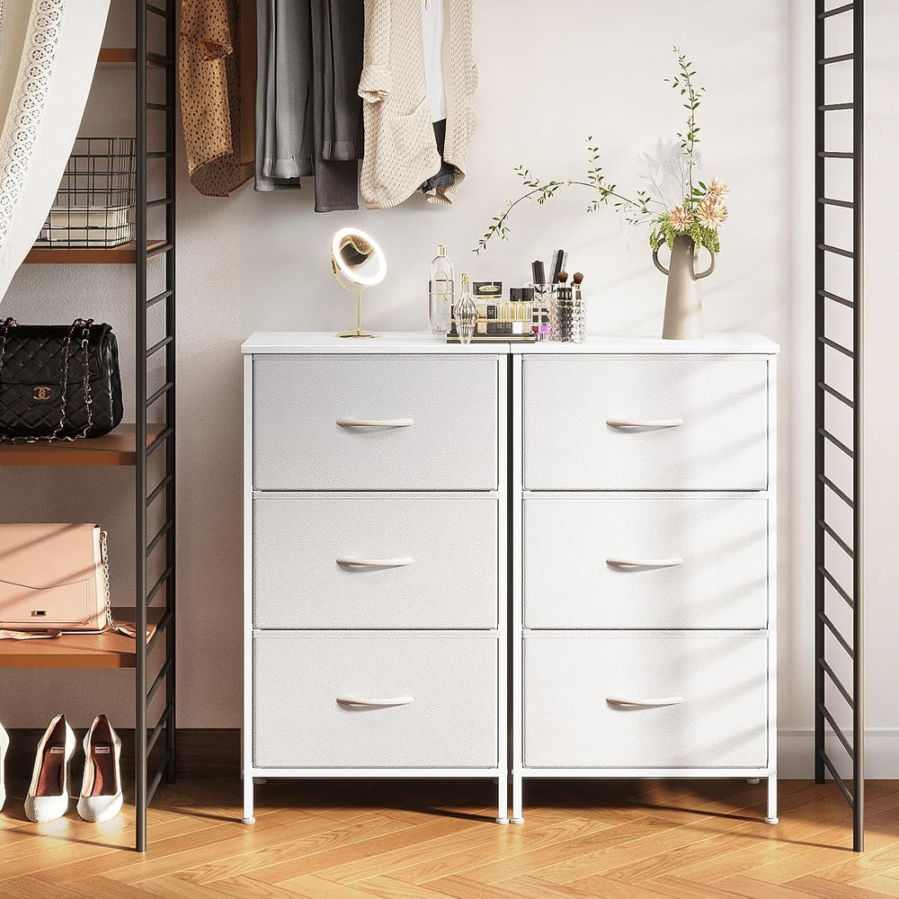 AODK Small Dresser for Bedroom Nightstand with 3 Storage Drawers, White | Che...