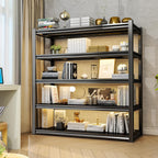 Storage Shelves, 5-Tier Metal Shelving, Garage Shelve 40''W*14''D*63''H Adjustable, Double-Layer Column with Reinforced Ribs, 3020 lbs Heavy-Duty for Kitchens, Living Rooms& Garages