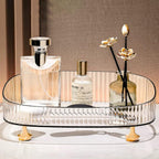 Vanity Tray Perfume Organizer – Acrylic Bathroom Tray,Countertop Storage Decor Trays for Dresser,Makeup Skincare Cosmetic Organization (Clear)