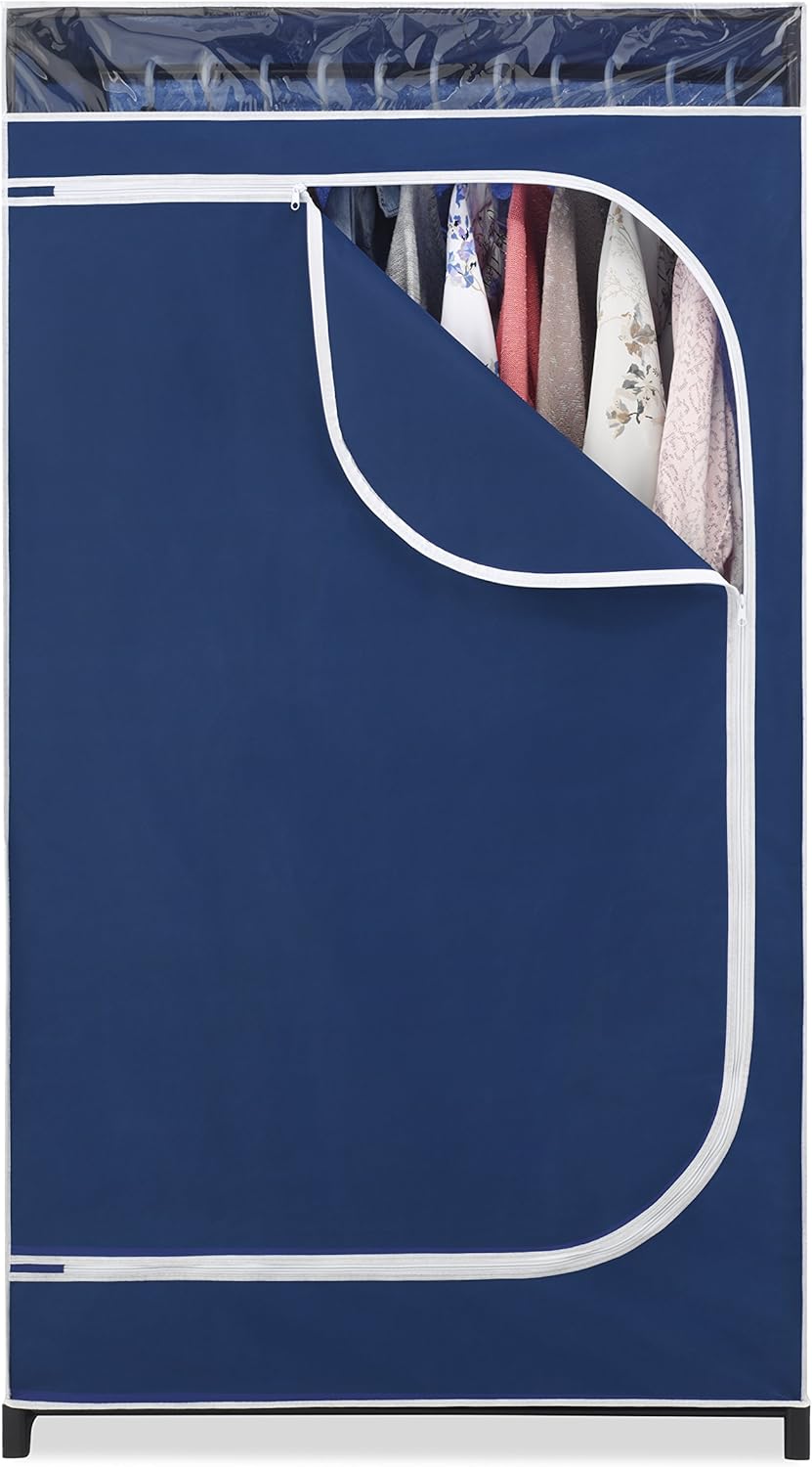 Whitmor Clothes Closet - Freestanding Garment Organizer with Sturdy Fabric Cover