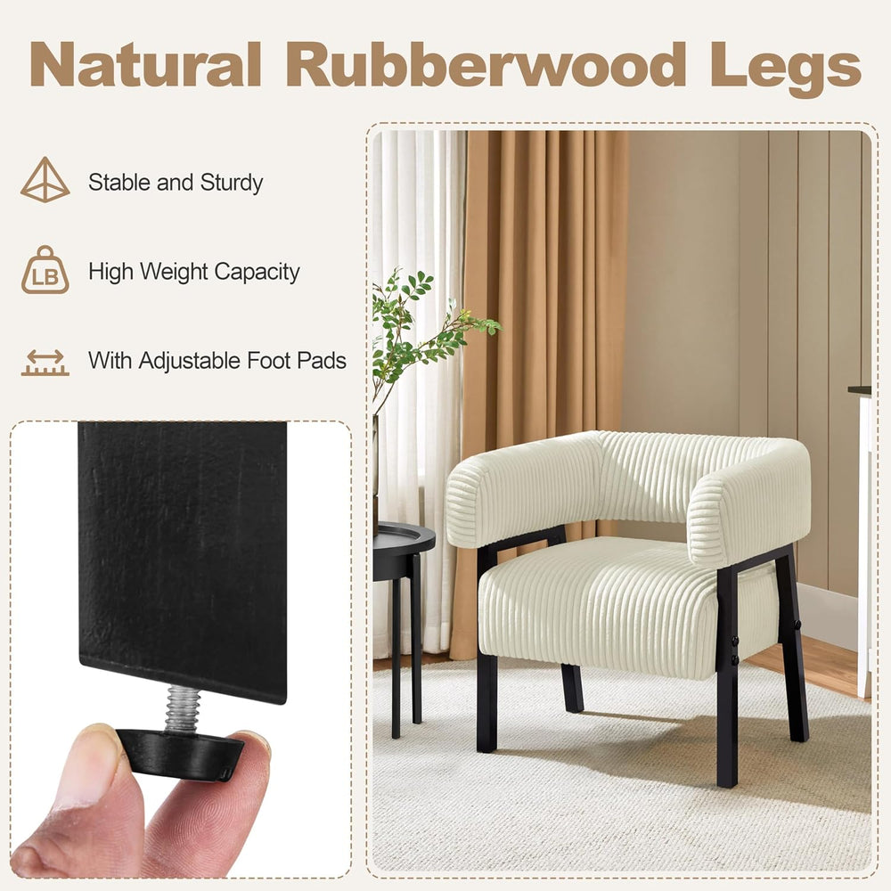 Yaheetech Accent Living Room Chair with Pocket Coiled Seat Set of 1 | Sofa Ar...