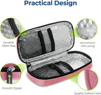 AUVON Insulin Cooler Travel Case with 2 x 90g TSA Approved Ice Packs, Diabetic Medication Insulated Cooling Bag for Insulin Pens and Diabetic Supplies Storage, Compact for Daily Life and Trips