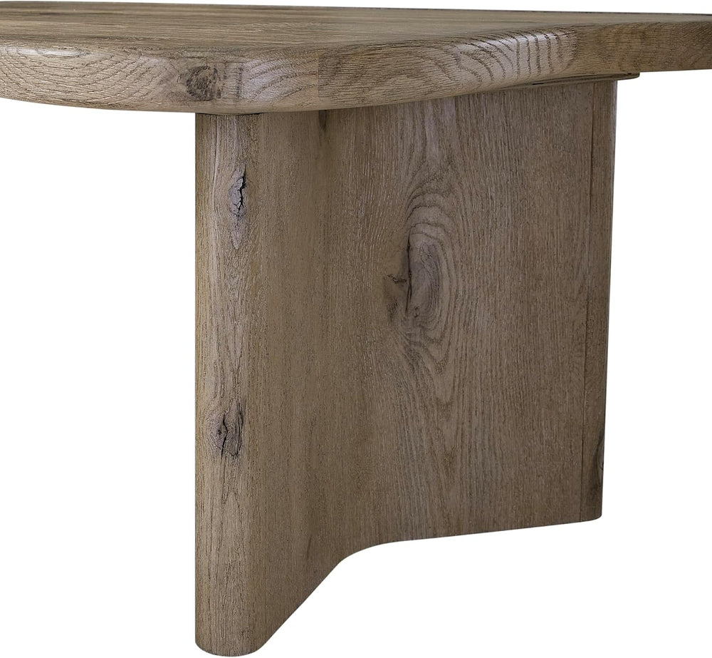Oak Nesting Cocktail Table with Solid Wood and MDF Construction | Two-piece n...