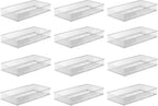 YBM HOME Silver Mesh Drawer Cabinet and or Shelf Organizer Bins, School Supply Holder Office Desktop Organizer Basket (12, 6x12x2 Inch)