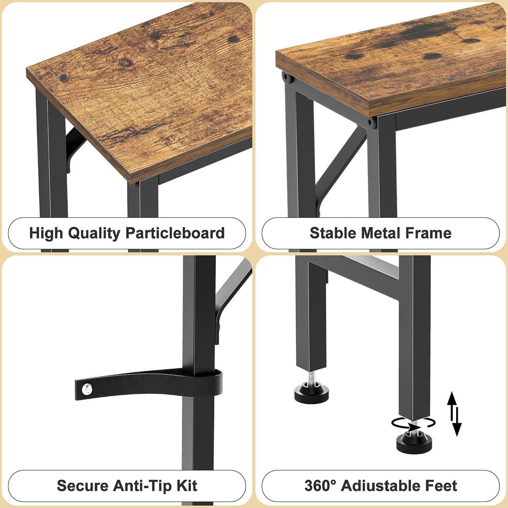 47.2" Console Table, Narrow Entryway Table, Skinny Sofa Table, Behind Co...