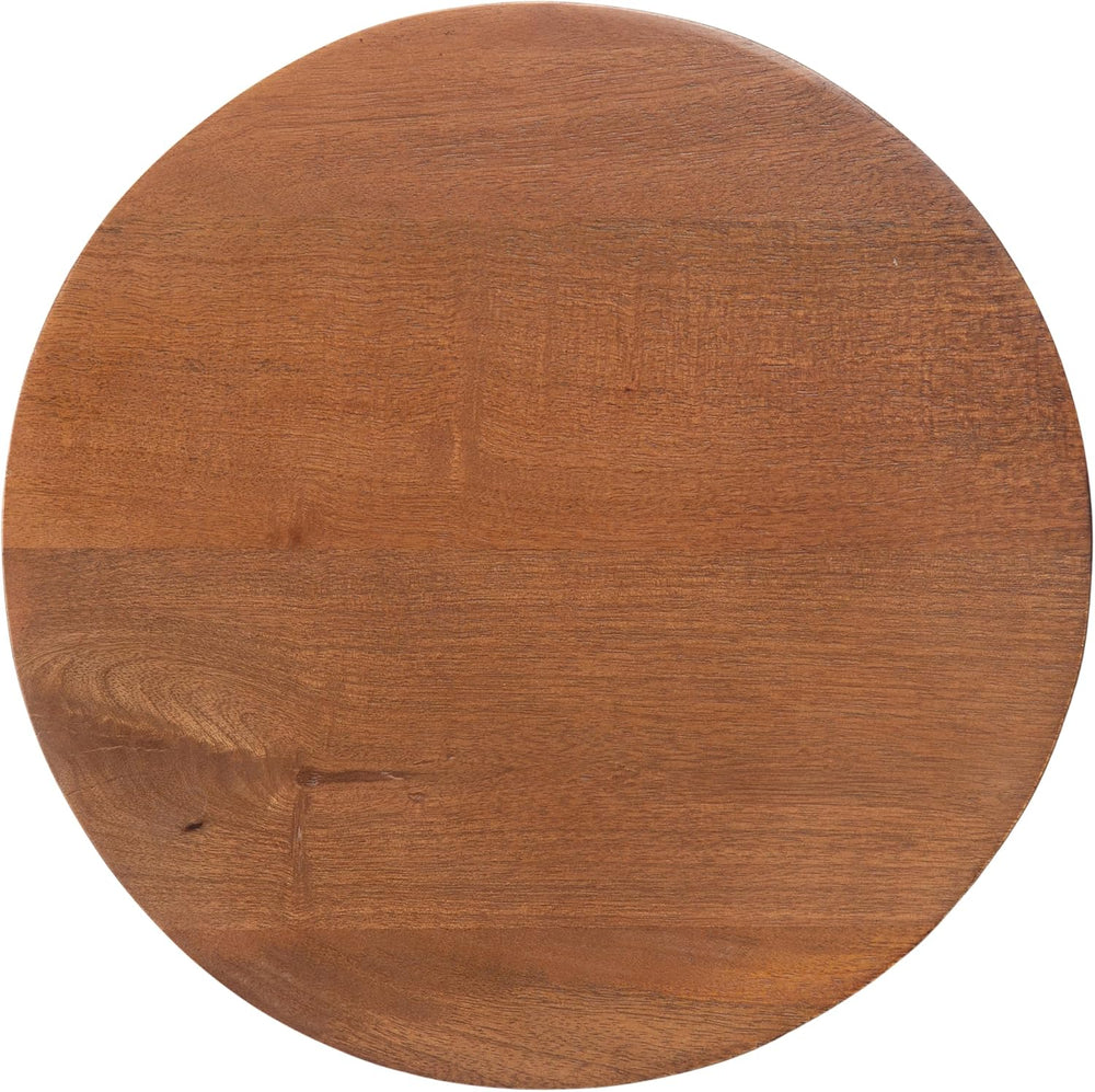 Kate and Laurel Klarc Modern Slatted Wood Round Drink Table, 12 x 12 x 22, Wa...