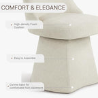 Swivel Dining Chairs Set of 1, Upholstered Mid Century Modern Deskchair with High Back, Linen Fabric Kitchen Chairs for Dining Room, Bedroom, Dressing Room, Linen