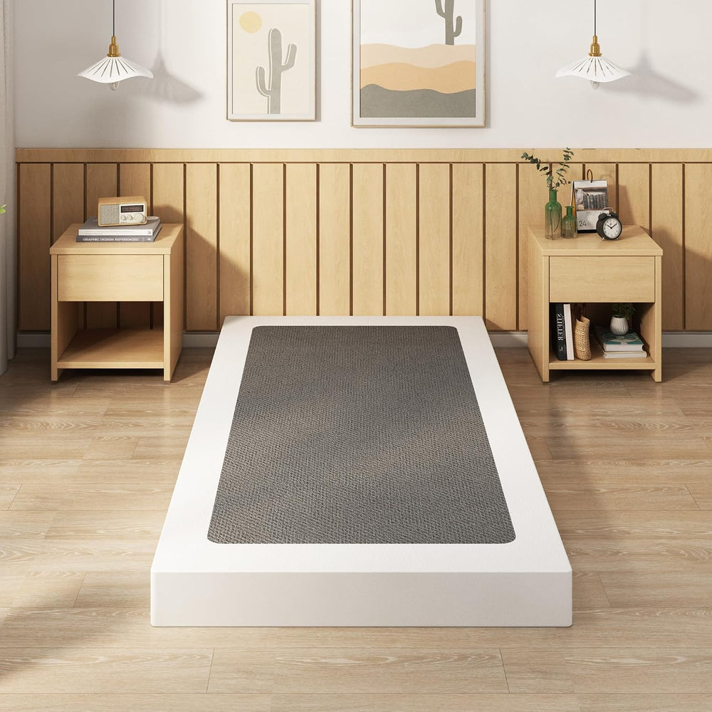 EMODA 5 Inch Twin Box Spring Bed Base Mattress Foundation with Fabric Cover