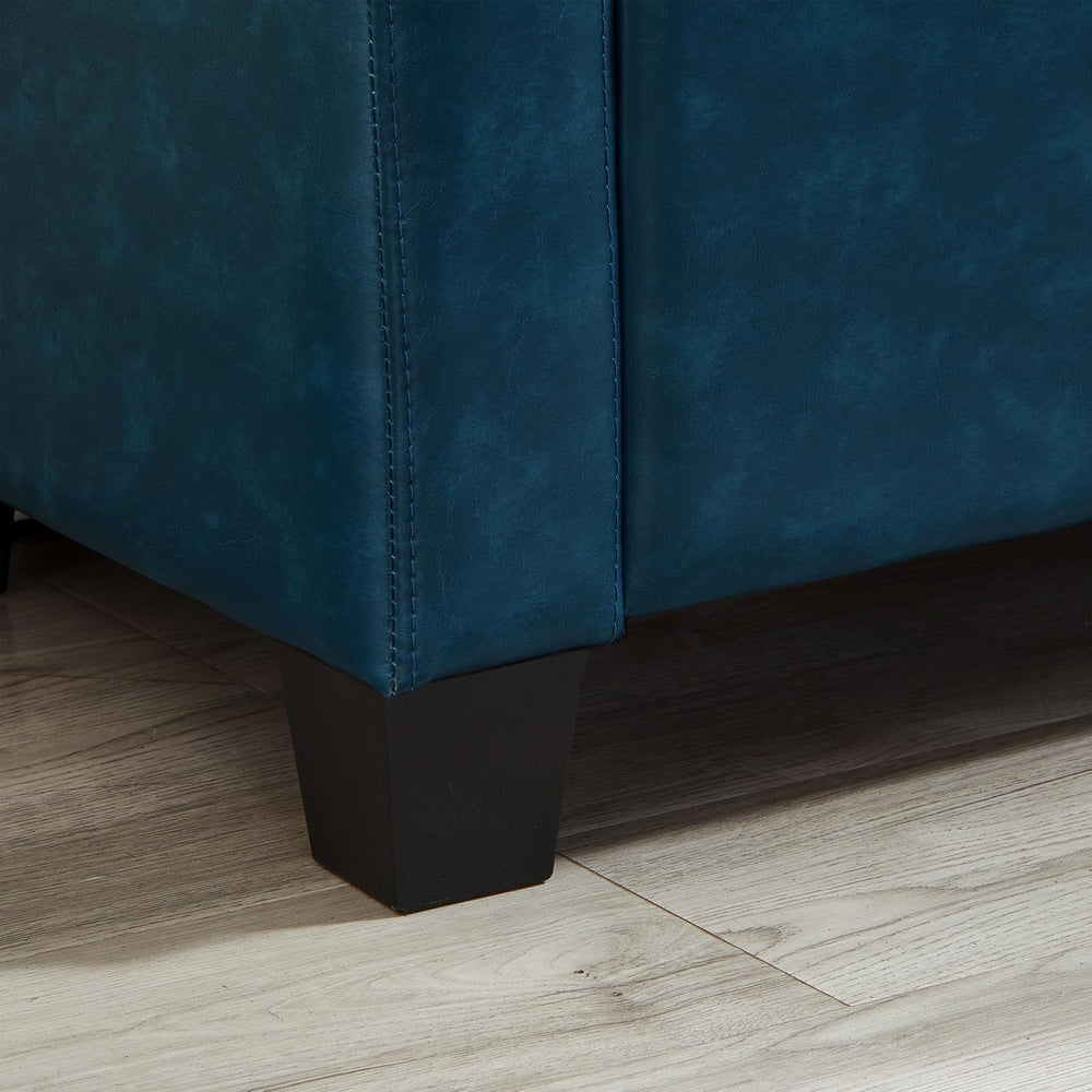 Storage Bench for Bedroom – Upholstered Tufted Ottoman Bench with Legs, 48&qu...