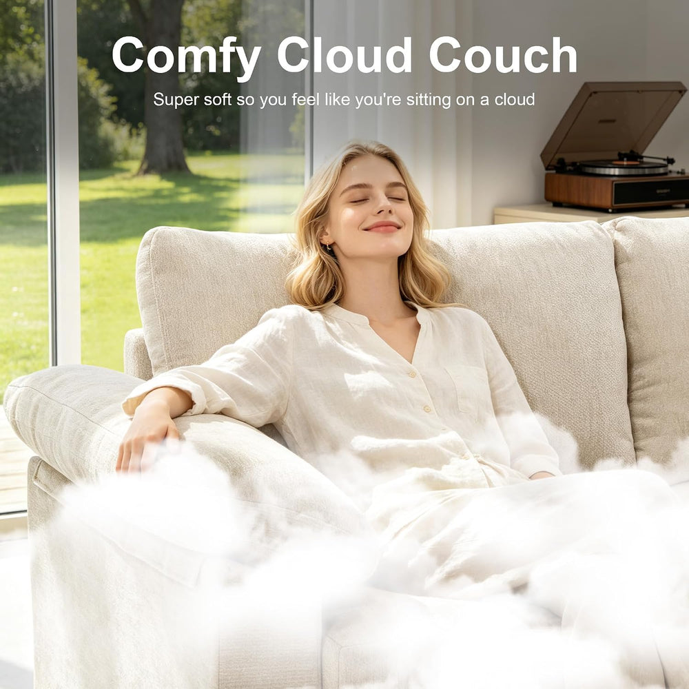 Oversized L Shaped Sectional Couch for Living Room, Extra Large Deep Seat Mod...