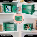 Lockabox One™ | Premium Medicine Lock Box | Medium Medication Lock Box With Code For Medicines, Vitamins & Supplements | External Size 12 x 8 x 6.6 inches (Medi Green)