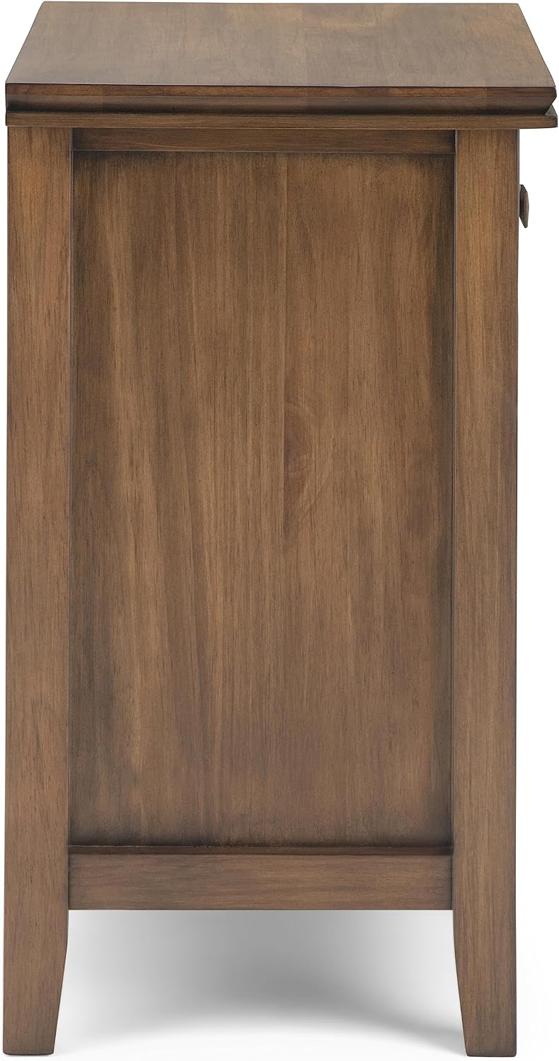 SIMPLIHOME Artisan Solid Wood 24 inch Wide Transitional-Style Bedside Nightst...
