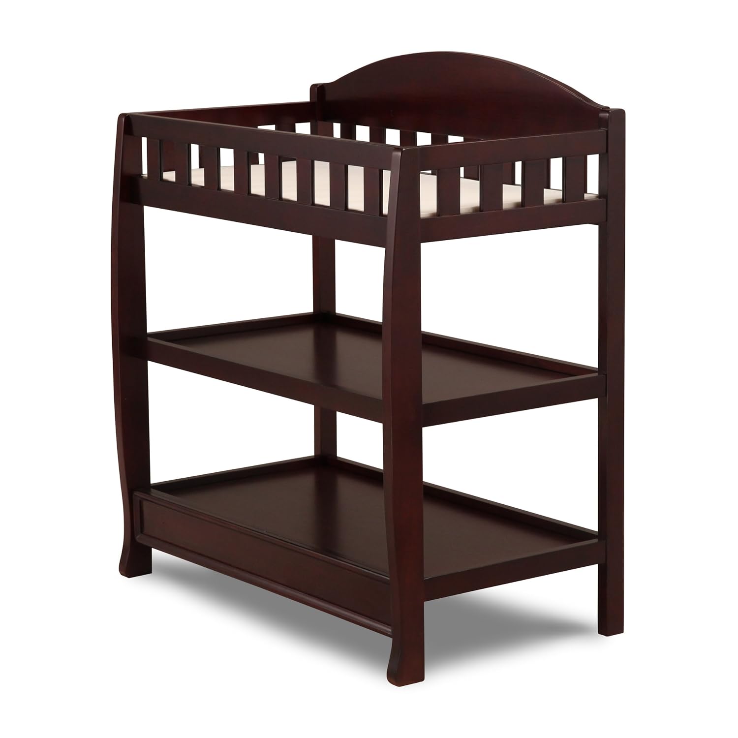 Delta Children Blair Slim Nursery Glider Swivel Rocker Chair with Changing Table, Cream Espresso Cherry