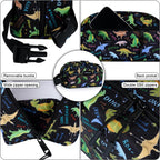 Cerbonny Freezable Cooler Bag for Work/School Travel - Mini Insulated Bag Fit For Yogurt, Suit for 3+(Black Dinosaur)